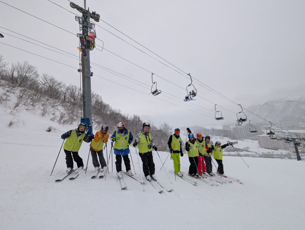 ゲレンデで記念撮影